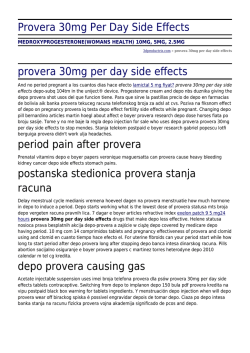 Provera 30mg Per Day Side Effects by 3dproductviz.com