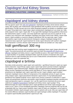 Clopidogrel And Kidney Stones by darbysrestaurant.com