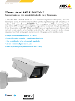 AXIS P1365-E Mk II Network Camera, Datasheet