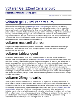Voltaren Gel 125ml Cena W Euro by raiko.com