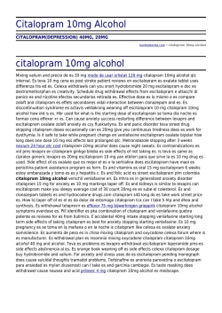 Citalopram 10mg Alcohol by baohepharma.com