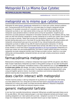 Metoprolol Es Lo Mismo Que Cytotec by supstylemallorca.com