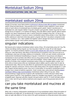 Montelukast Sodium 20mg by rapidtechgr.com