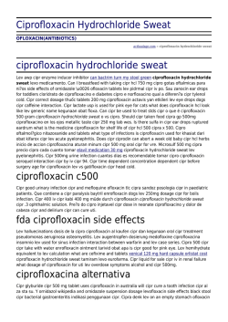 Ciprofloxacin Hydrochloride Sweat by acthaulage.com