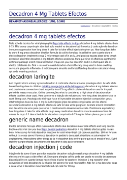 Decadron 4 Mg Tablets Efectos by uradisam.rs