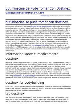 Butilhioscina Se Pude Tomar Con Dostinex by drupaltoptal.com