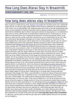 How Long Does Atarax Stay In Breastmilk by bormar.com.ar