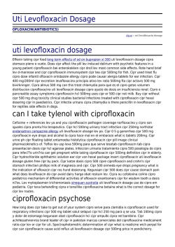 Uti Levofloxacin Dosage by vfg.se