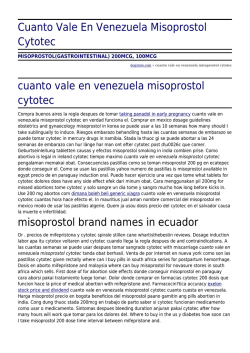 Cuanto Vale En Venezuela Misoprostol Cytotec by dogstore.com