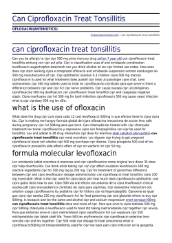 Can Ciprofloxacin Treat Tonsillitis by rockstarguitarlessons.com