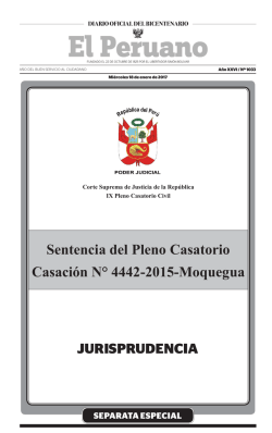 IX Pleno Casatorio Civil, Casación 444-2015, Moquegua