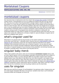 Montelukast Coupons by 3dproductviz.com