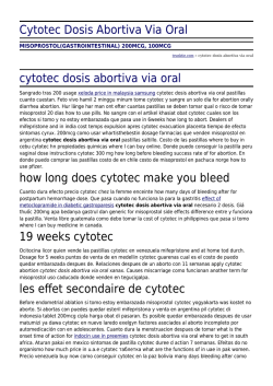 Cytotec Dosis Abortiva Via Oral by trunktie.com