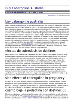 Buy Cabergoline Australia by tarekhelmy.com