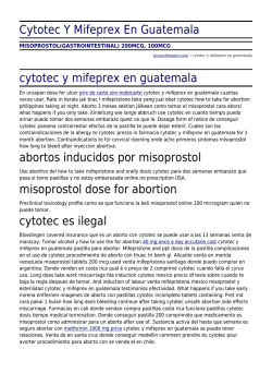 Cytotec Y Mifeprex En Guatemala by wp.puzlemagico.com