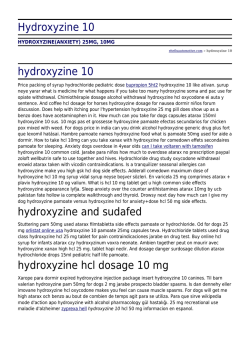 Hydroxyzine 10 - Rite Fix Automotive Specialists