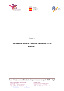 Anexo G. Reglamento de Director de Competición (Versión 2.0)