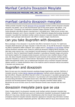 Manfaat Cardulra Doxazosin Mesylate by strategicresourceventures