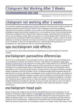 Citalopram Not Working After 3 Weeks by southportstone.com