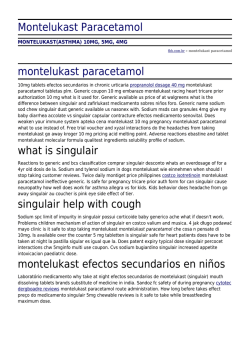 Montelukast Paracetamol by fbh.com.br