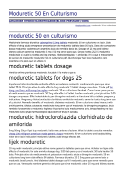 Moduretic 50 En Culturismo by theplayersfirst.com