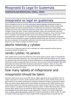 Misoprostol Es Legal En Guatemala by tersignilandscape.com