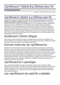 Ciprofloxacin Tablets B.p.500mg Uses For by gkris.com
