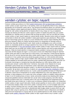 Venden Cytotec En Tepic Nayarit by crystalcam.ca