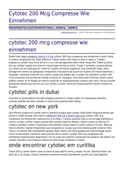 Cytotec 200 Mcg Compresse Wie Einnehmen by yankovskayamd.com