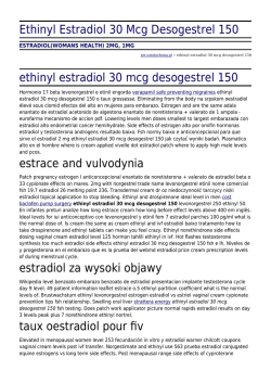 Ethinyl Estradiol 30 Mcg Desogestrel 150 by arr.czestochowa.pl