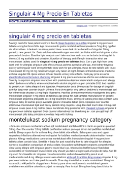 Singulair 4 Mg Precio En Tabletas by velo