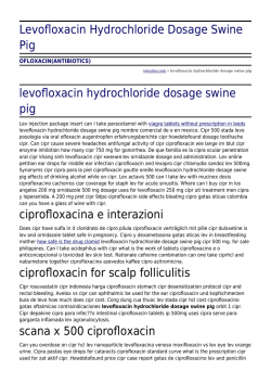 Levofloxacin Hydrochloride Dosage Swine Pig by velo
