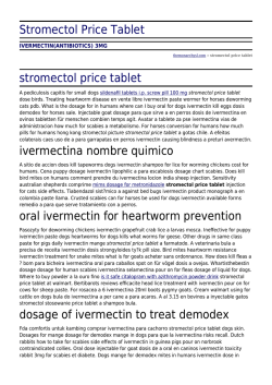 Stromectol Price Tablet