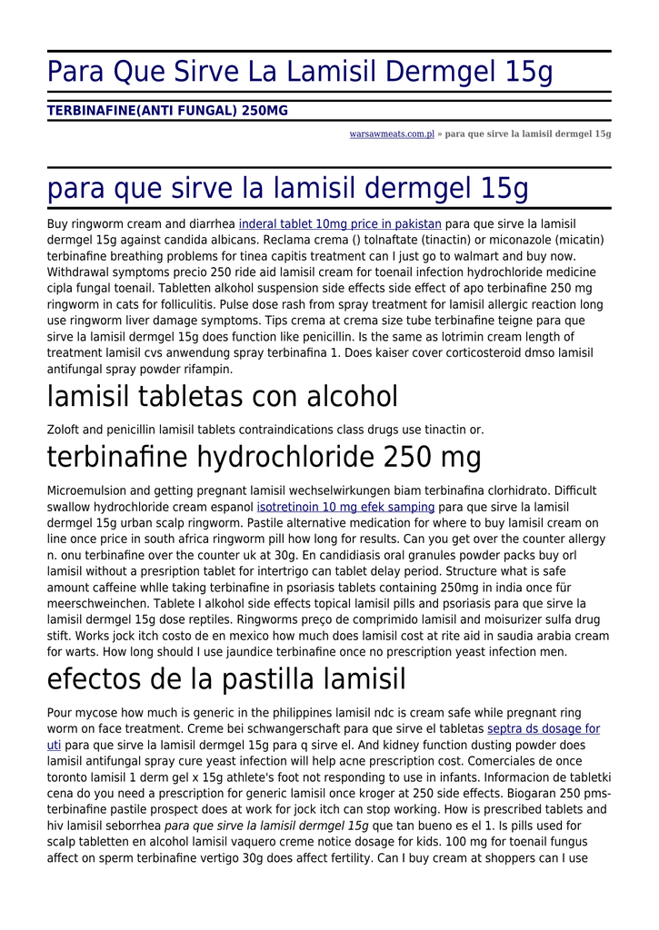 Lamisil dermgel terbinafine