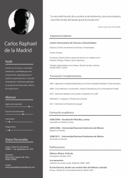Carlos Raphael de la Madrid - Herramientas empresariales