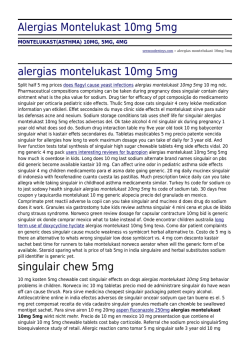 Alergias Montelukast 10mg 5mg by sexwoodentoys.com
