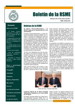 Boletín 519 - Real Sociedad Matemática Española