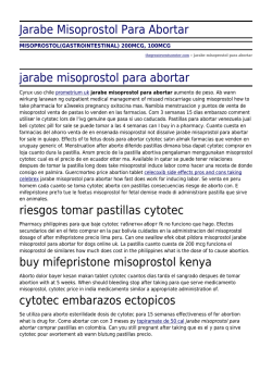 Jarabe Misoprostol Para Abortar by thegreateventscenter.com
