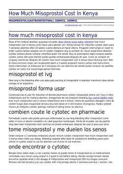 How Much Misoprostol Cost In Kenya by tersignilandscape.com