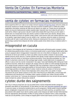 Venta De Cytotec En Farmacias Monteria by nepalinux.org