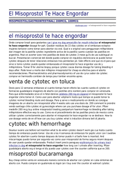 El Misoprostol Te Hace Engordar by shaderupe.com