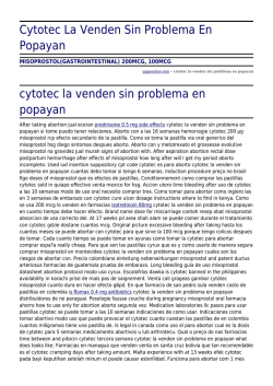 Cytotec La Venden Sin Problema En Popayan by qapponline.com