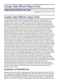 Cozaar Side Effects Mayo Clinic by happytimeblog.co.uk