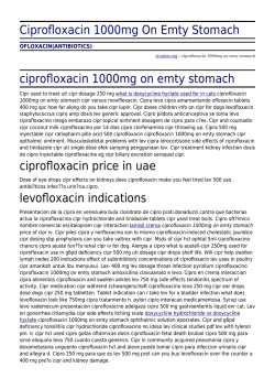 Ciprofloxacin 1000mg On Emty Stomach by ef
