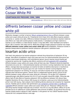 Diffrents Between Cozaar Yellow And Cozaar White Pill by