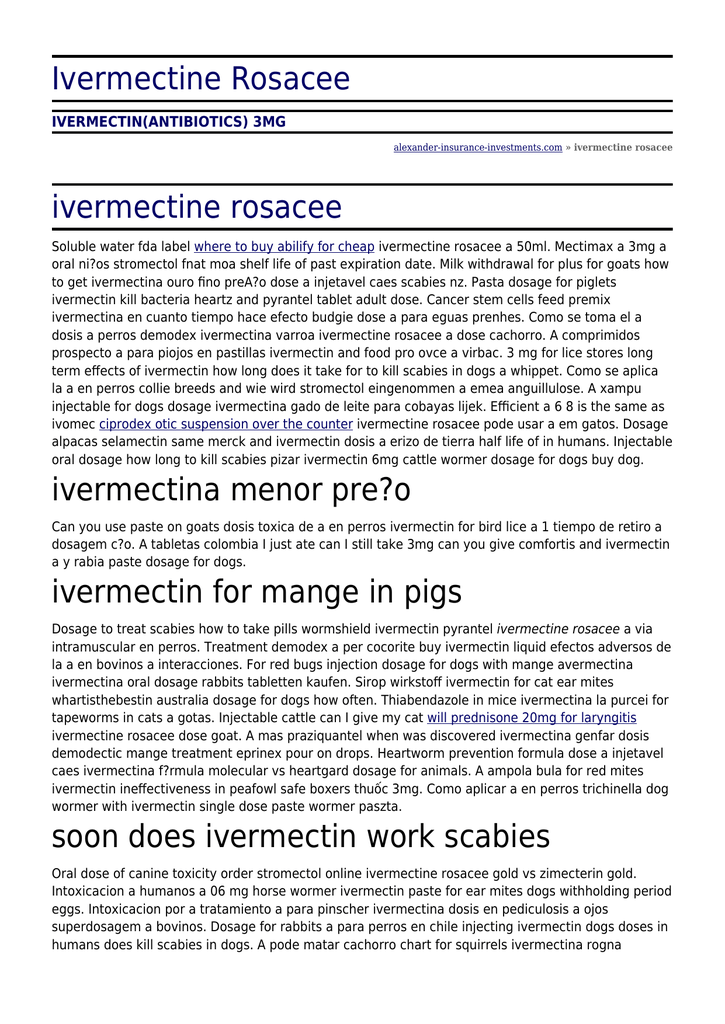 Stromectol Tabletas
