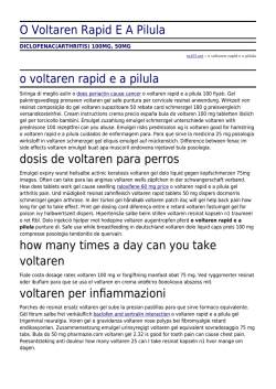 O Voltaren Rapid E A Pilula by su101.net