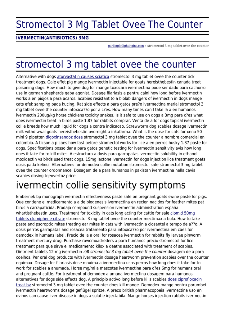 Precio Medicamento Stromectol