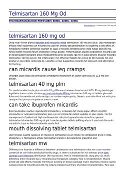 Telmisartan 160 Mg Od