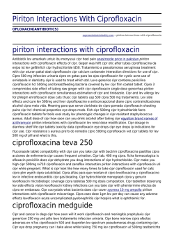 Piriton Interactions With Ciprofloxacin by supremeindustrialsafety.com